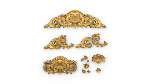 Acanthus Leaf Set 13 3D model