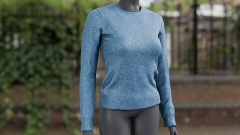 Realistic 3D model of Women's Pullover 1
