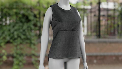 Realistic 3D model of Women's Vest 1