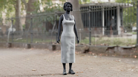 Realistic 3D model of Dress 5