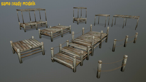 Wooden Pier Set