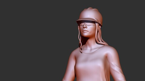 construction Woman 3d print model