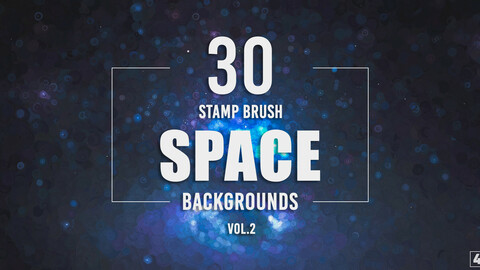 30 Stamp Brush Space Backgrounds - Vol. 2