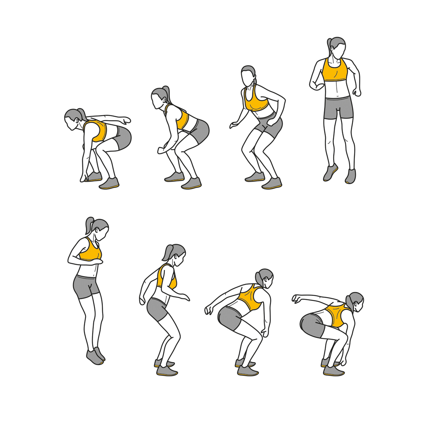 ArtStation - Leg-Pull-In female exercise fitness illustrated GIF line  animation illustration