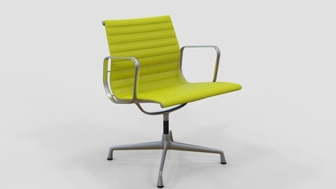 Vitra Aluminium Chair 107 Yellow