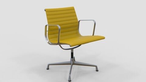 Vitra Aluminium Chair 107 Yellow Oxide