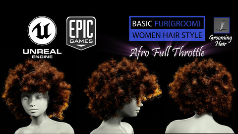 Afro Full Throttle Grooming Real-Time Hairstyle Unreal Engine 4