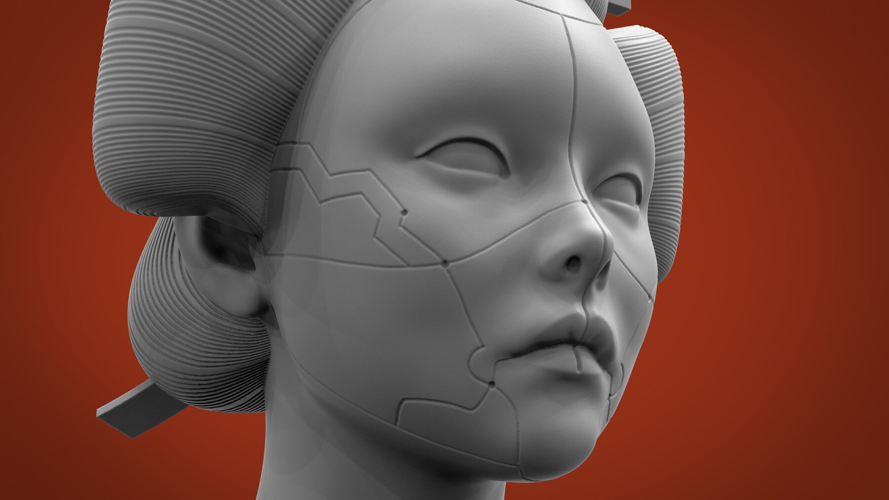 Artstation Ghost In The Shell Geisha 3d Print Ready Stl Resources