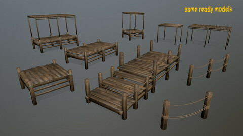 Wooden Pier Set