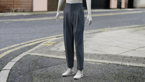 Realistic 3D model of Women's Pants 3