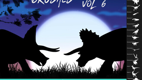 33 Dinosaur Brushes for Procreate Vol 6