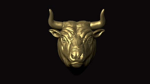 Bull Head 3D Print 3D print model