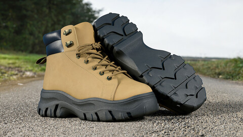 Realistic 3D model of Womens Boots 4