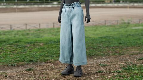 Realistic 3D model of Womens Pants 4