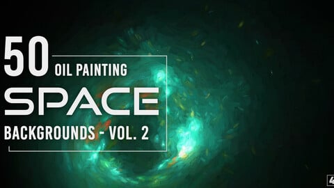 50 Oil Painting Space Backgrounds - Vol. 2