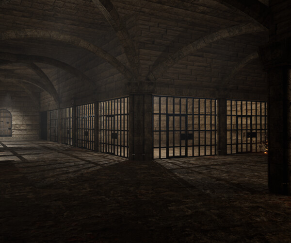 ArtStation - Medieval prison 3D model Low-poly 3D model | Game Assets