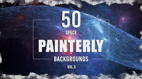 50 Painterly Space Backgrounds - Vol. 5