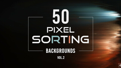 50 Pixel Sorting Backgrounds - Vol. 2