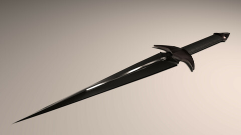 Low-poly long dagger