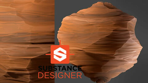 Stylized Desert Cliff Wall - Substance Designer File and Videos