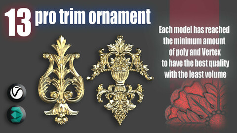 13 pro Trim Ornament Pack (plaster)