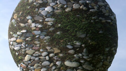 Mossy Gravel 1 PBR Material