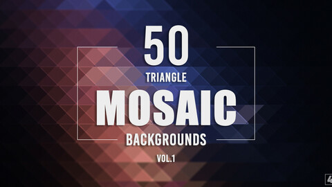 50 Triangle Mosaic Backgrounds - Vol. 1