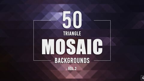 50 Triangle Mosaic Backgrounds - Vol. 2