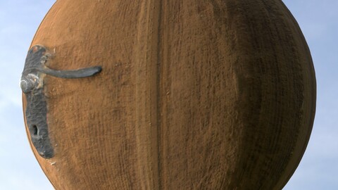 Wood Door 1 PBR Material