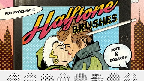 Dots & Squares Procreate Brushes