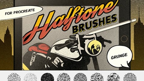Vintage Comics: Grunge Procreate Brushes