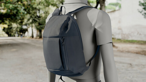 Realistic 3D model of Womens Backpack 5