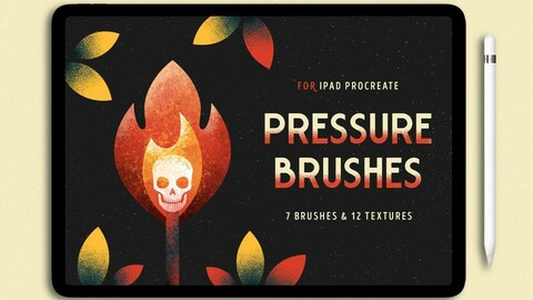 7 Procreate Brushes with Pressure Effect