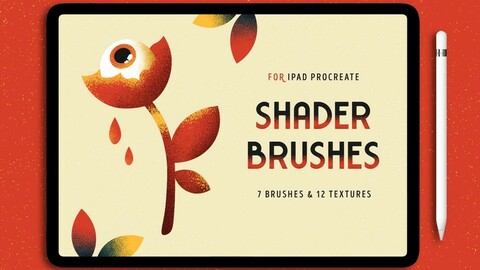 7 Procreate Brushes with Shader Texture