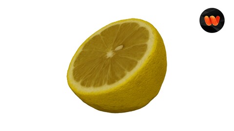Half a Lemon - Extreme Definition 3D Scanned Model