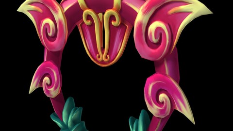 Game characters weapons - double lotus printed