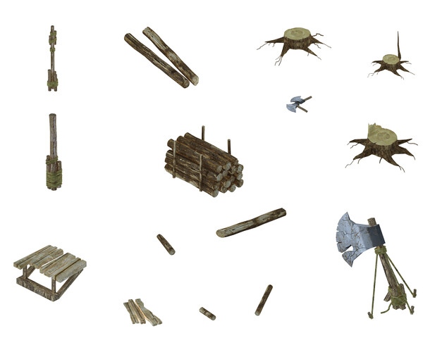 ArtStation - Logging - Tools 043 | Game Assets