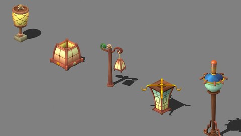 Cartoon world - a group of roadside decorative light 03