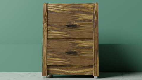 A BEAUTIFUL WOODEN BED SIDE TABLE