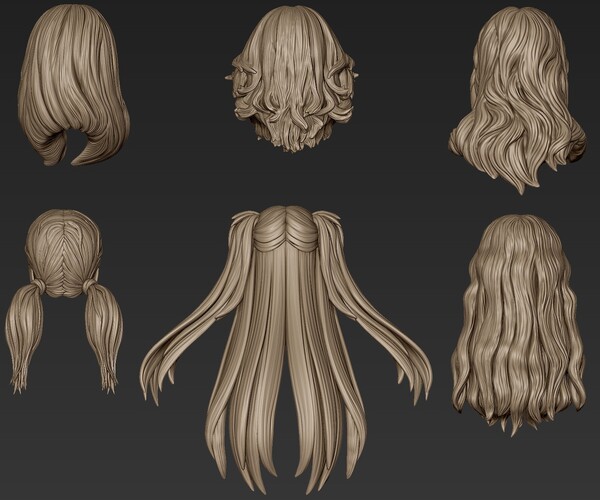 ArtStation - Hair Collection 5 | Resources