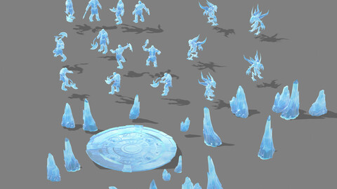 Glacier Ancient Area - Magic Army Ice Sculpture 01