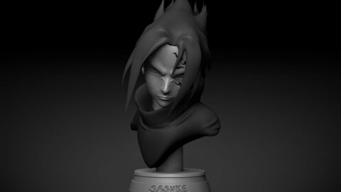 SASUKE CURSE MARK FAN ART BUST MODEL