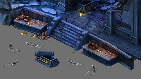 Tomb Map - Wall Table Candles 03