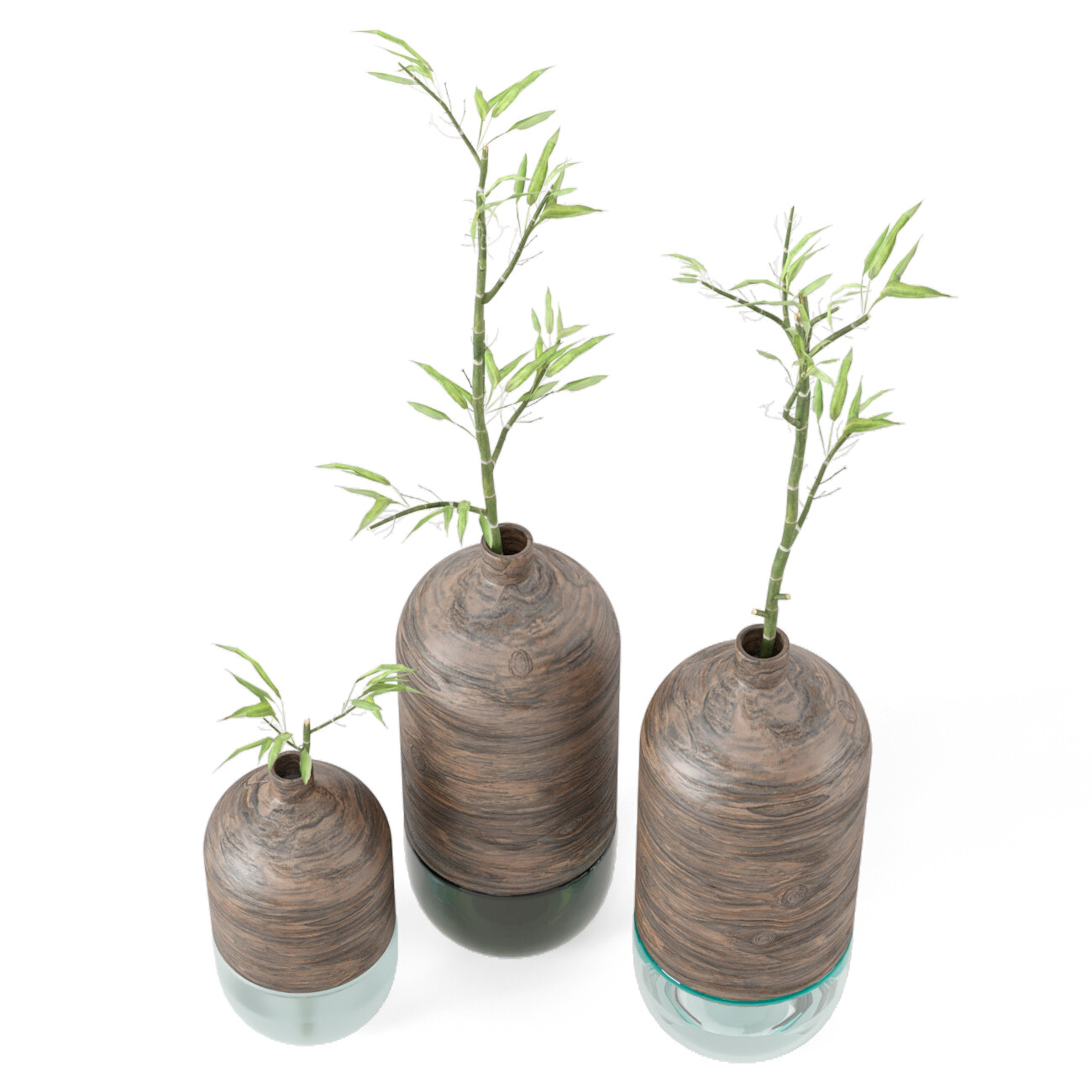 ArtStation Bamboo of wood & glass vase Resources