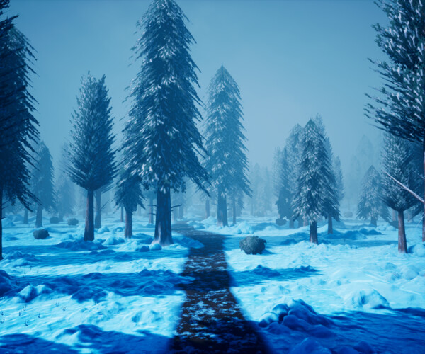 ArtStation - Stylized Snowy Environment - Unreal Engine 4 | Game Assets