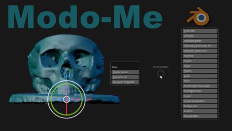 Modo-Me, Modo Action Centers Add-on for Blender (Smart Center and Axis Management)
