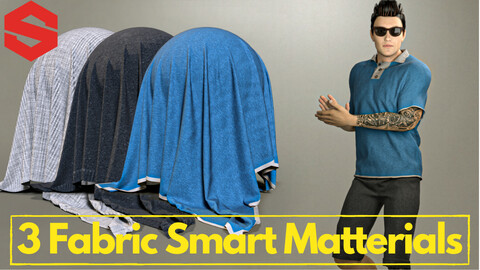 3 fabric smart material : Men's polo shirt & shorts