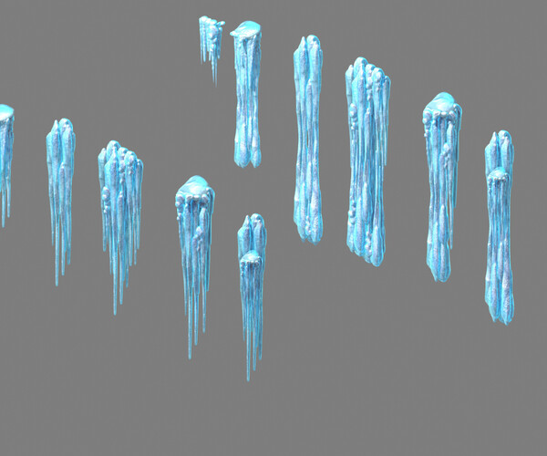 ArtStation - Ice Cone - icicle 61 | Game Assets