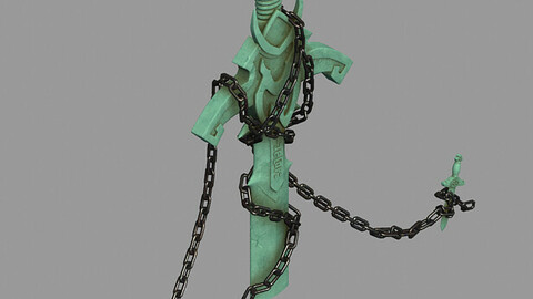 Inserted in the ground Sword - bluestone sword