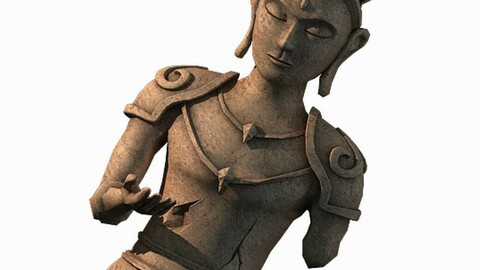 Large Stone Carving - Broken Buddha 04